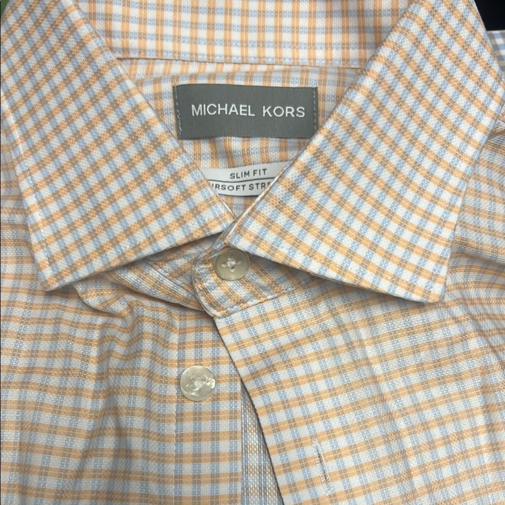 Michael Kors Orange Dress Shirt Classic Style